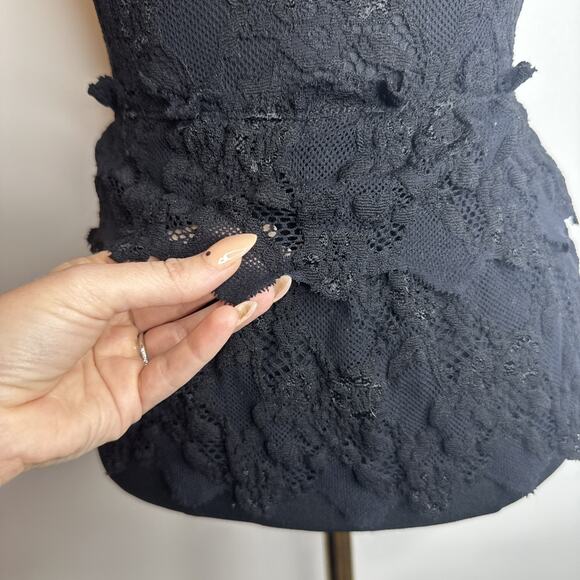 Vintage Y2k Nightcap Rare Black Lace Mock Neck Tank Top Sz 2 Small Whimsigoth - Picture 10 of 16